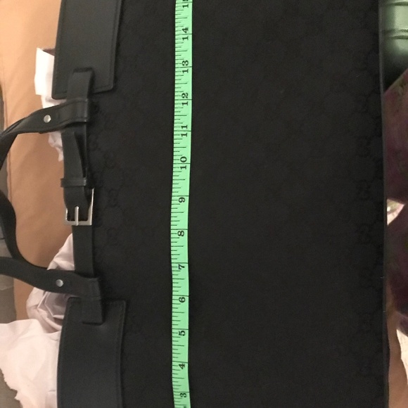 Gucci GG Monogram Canvas w/Leather Trim Tote - Picture 6 of 7